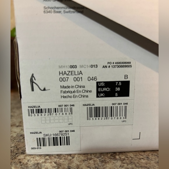 Black velvet Aldo high heel shoes. Size 8. Worn 1 time. - Picture 2 of 8